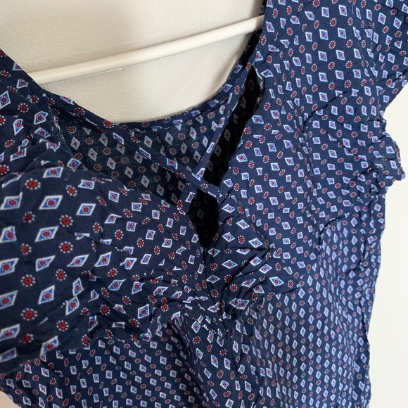 🔵Patterned Flowy Blouse - Picture 6 of 6